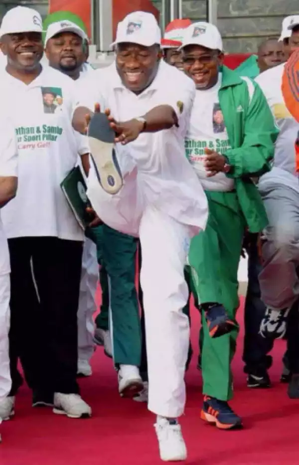  Throwback Photos Of Goodluck Jonathan Exercising